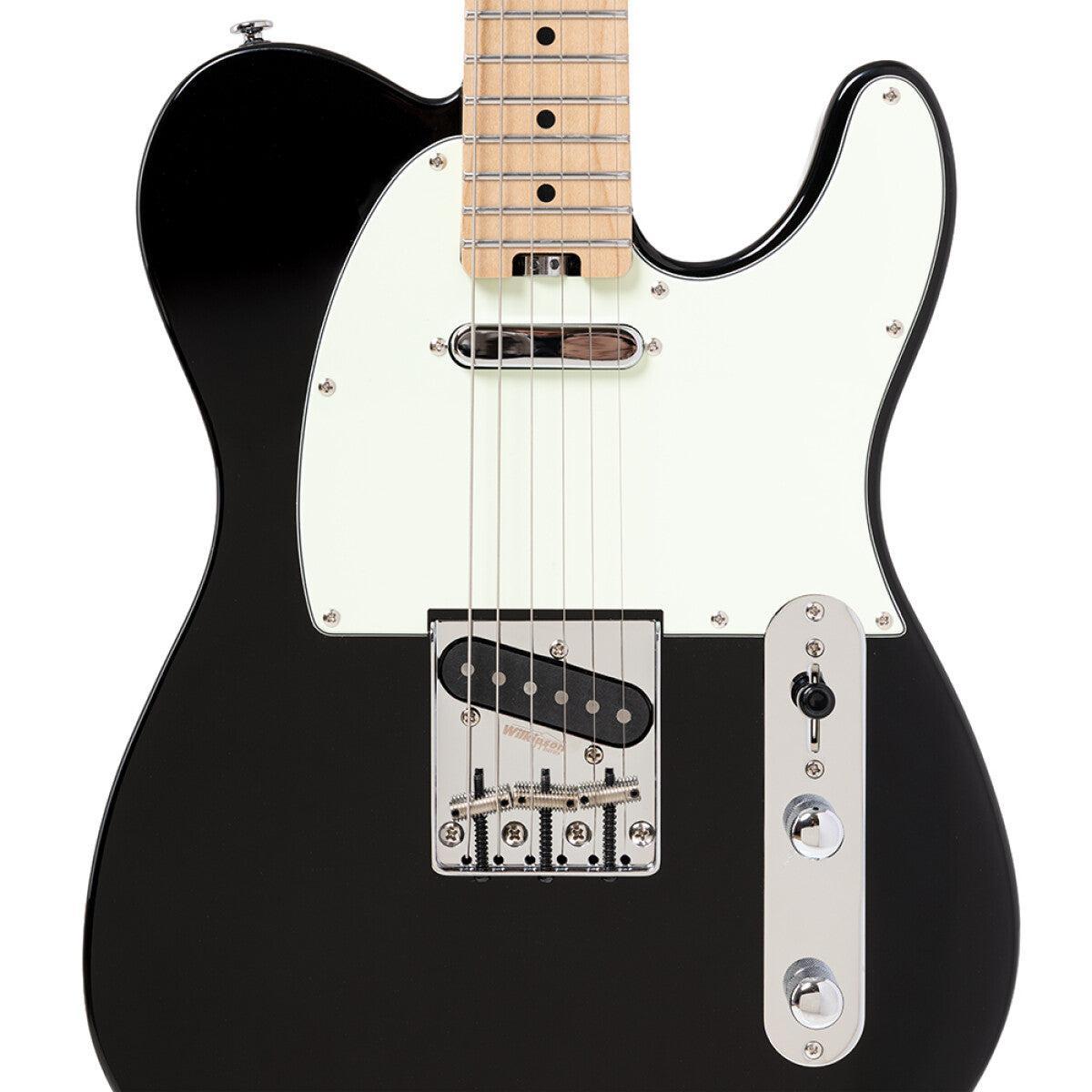 Crafter CHARLOTE TM CBK – T-style elguitar med gigbag (Cosmic Black)