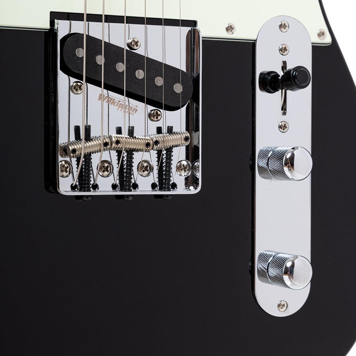 Crafter CHARLOTE TM CBK – T-style elguitar med gigbag (Cosmic Black)