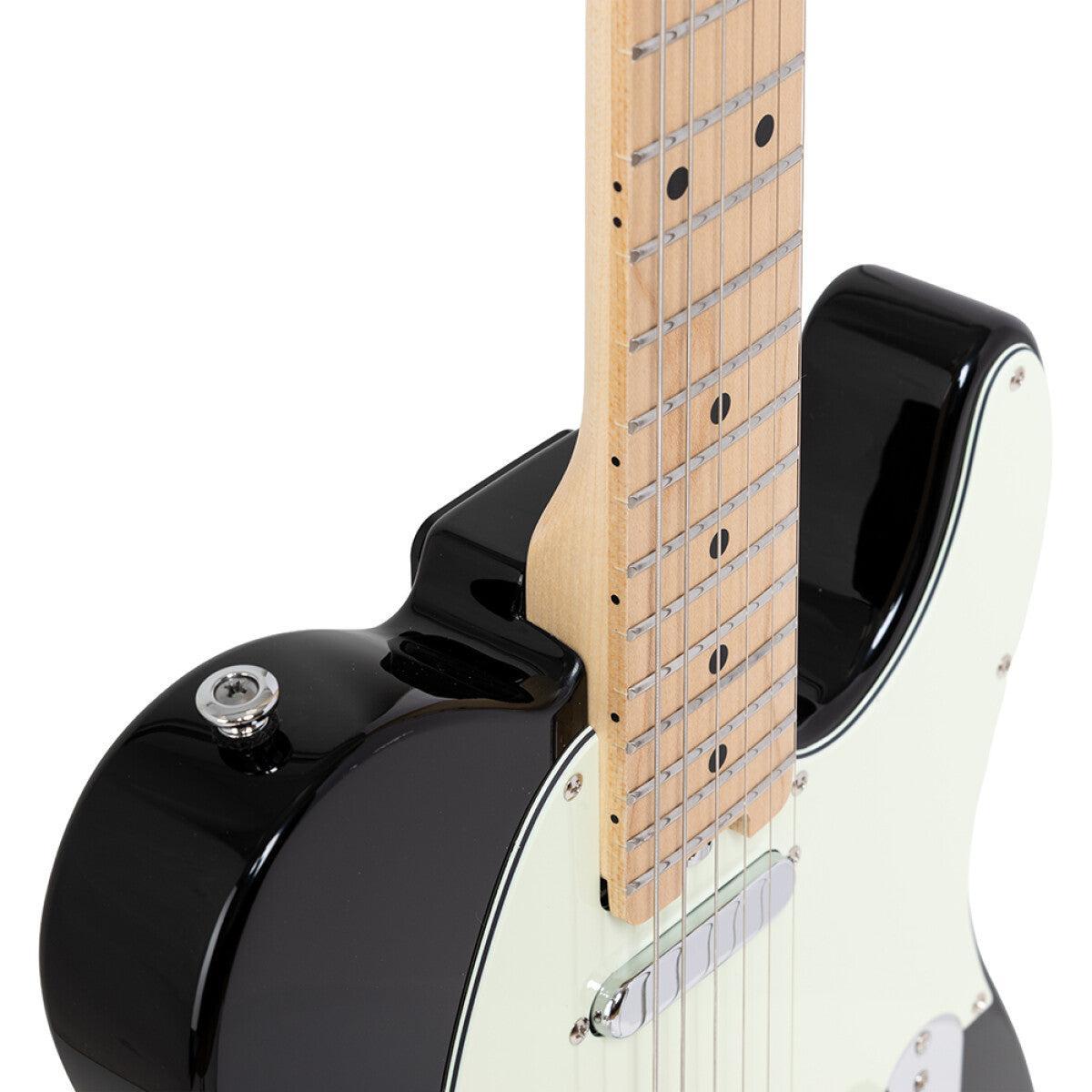 Crafter CHARLOTE TM CBK – T-style elguitar med gigbag (Cosmic Black)