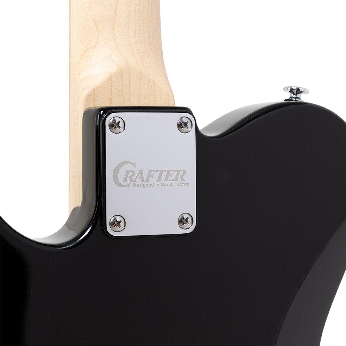 Crafter CHARLOTE TM CBK – T-style elguitar med gigbag (Cosmic Black)