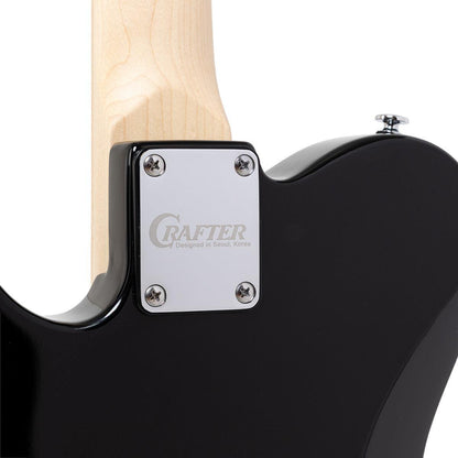 Crafter CHARLOTE TM CBK – T-style elguitar med gigbag (Cosmic Black)