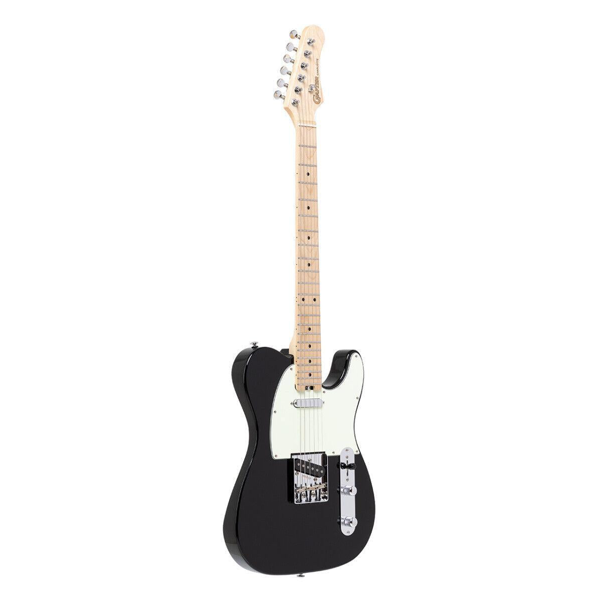 Crafter CHARLOTE TM CBK – T-style elguitar med gigbag (Cosmic Black)