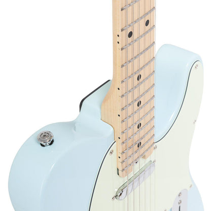 Crafter CHARLOTE TM DB – T-style elguitar med gigbag (Day Blue)