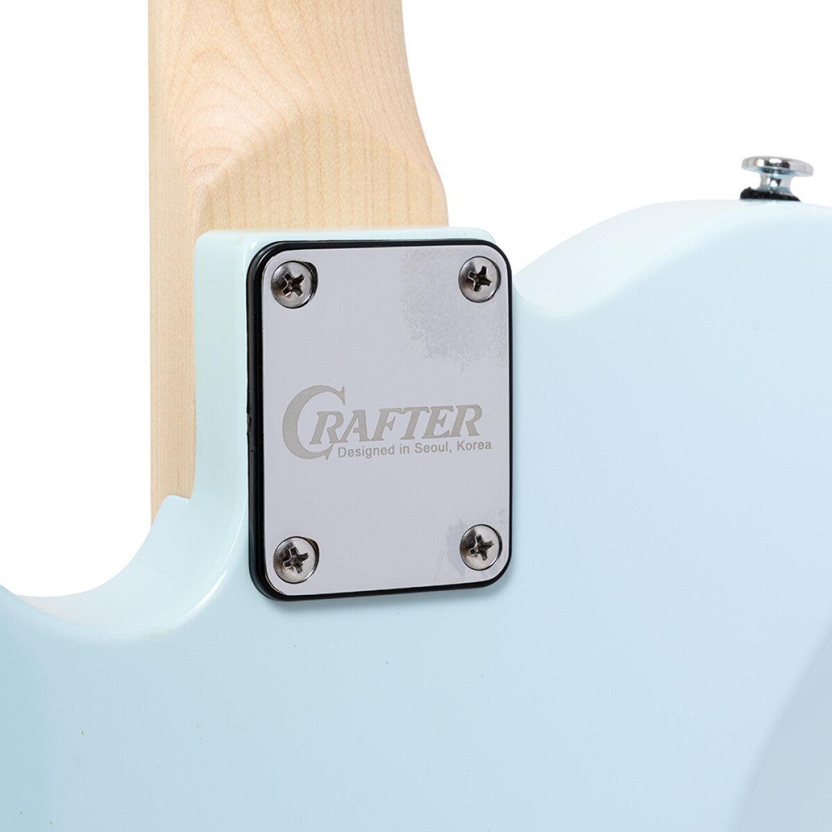 Crafter CHARLOTE TM DB – T-style elguitar med gigbag (Day Blue)