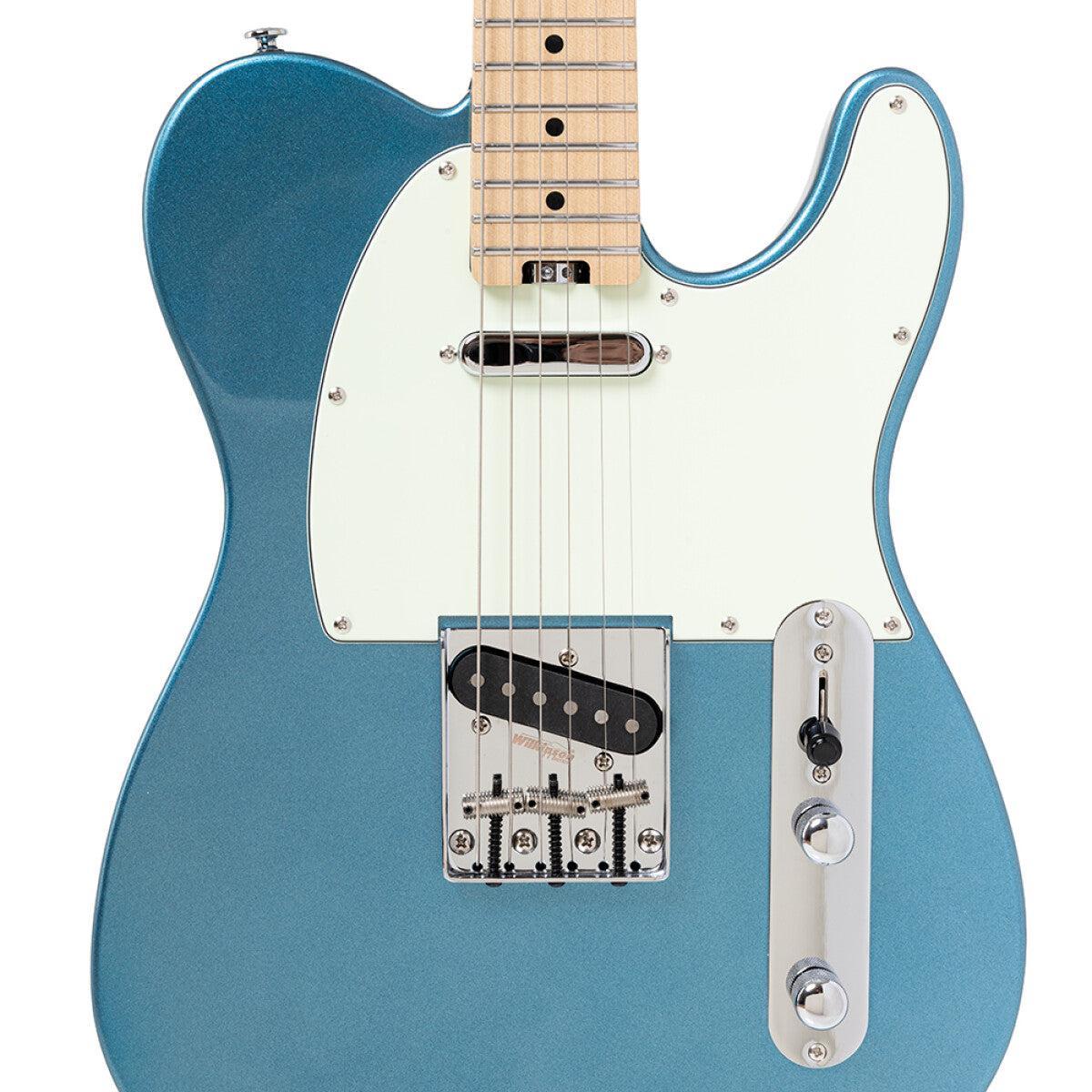 Crafter CHARLOTE TM LPB – T-style elguitar med gigbag (Lake Placid Blue)