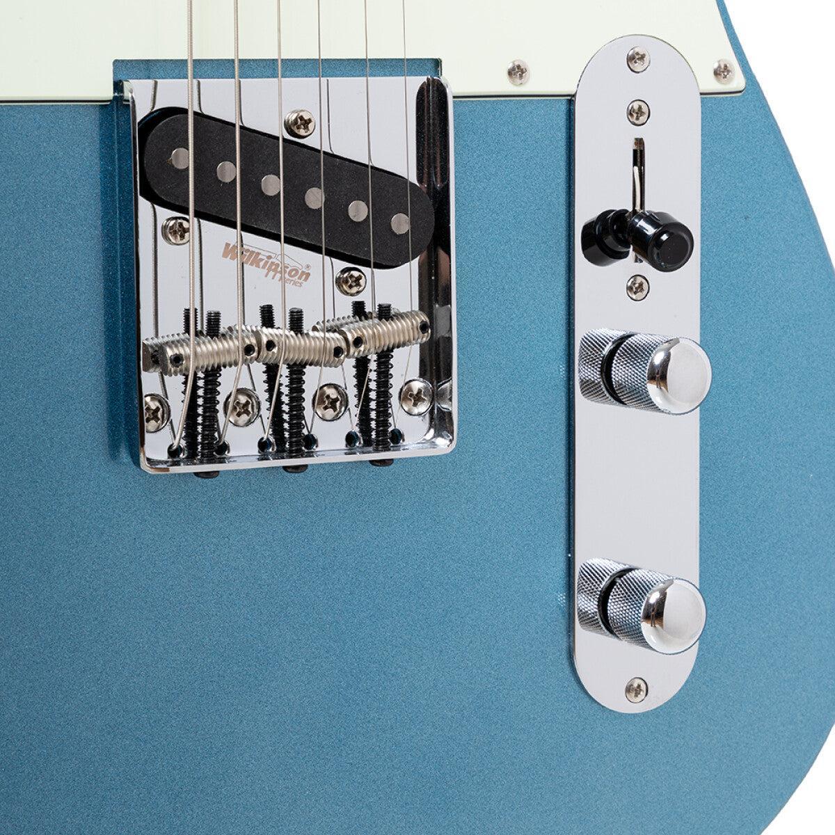 Crafter CHARLOTE TM LPB – T-style elguitar med gigbag (Lake Placid Blue)