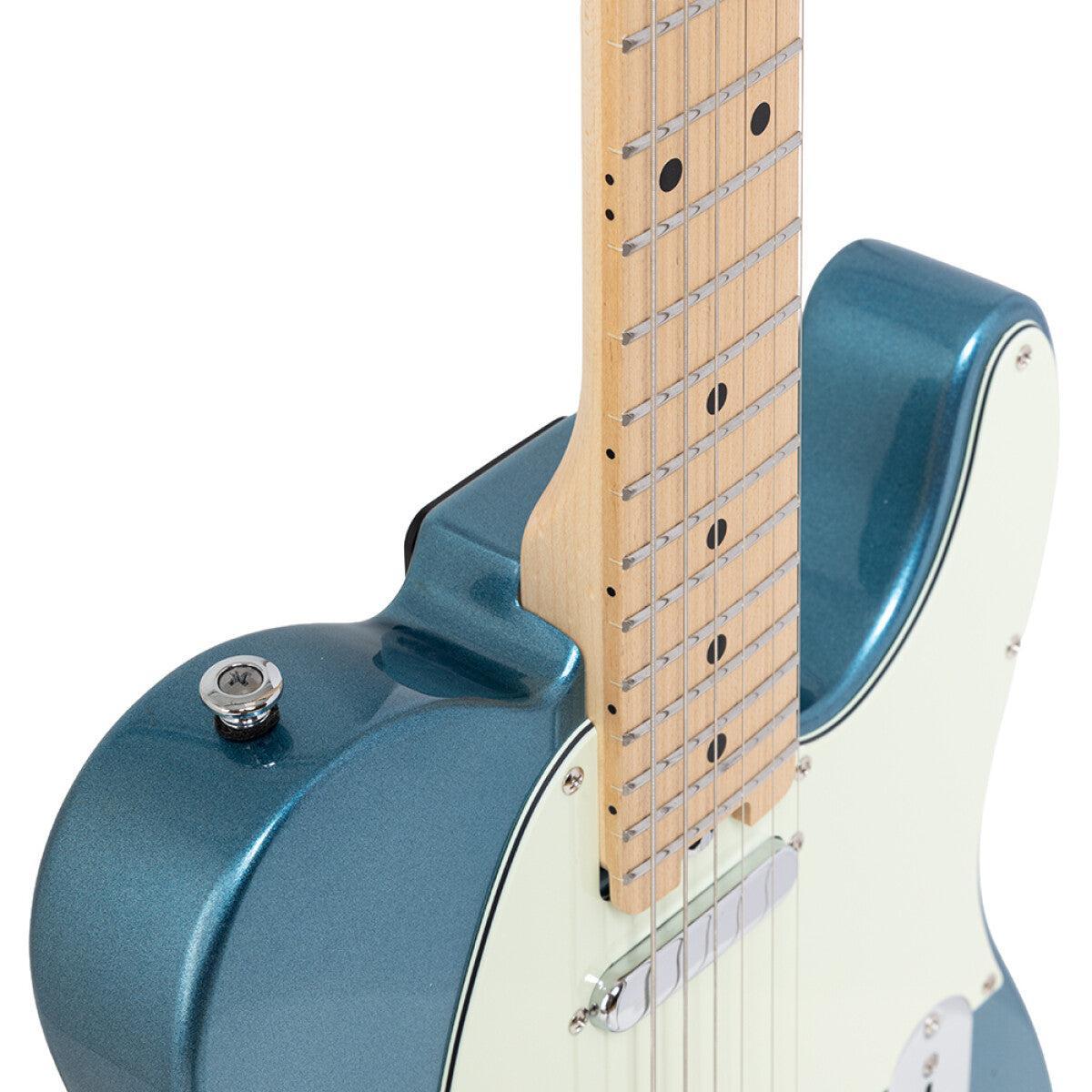 Crafter CHARLOTE TM LPB – T-style elguitar med gigbag (Lake Placid Blue)