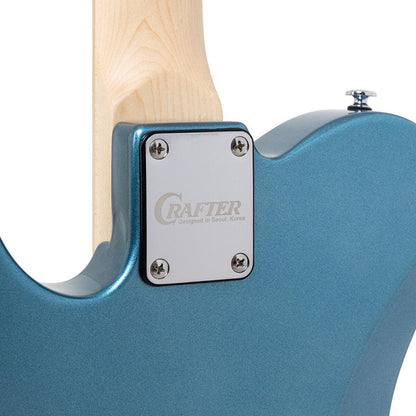 Crafter CHARLOTE TM LPB – T-style elguitar med gigbag (Lake Placid Blue)