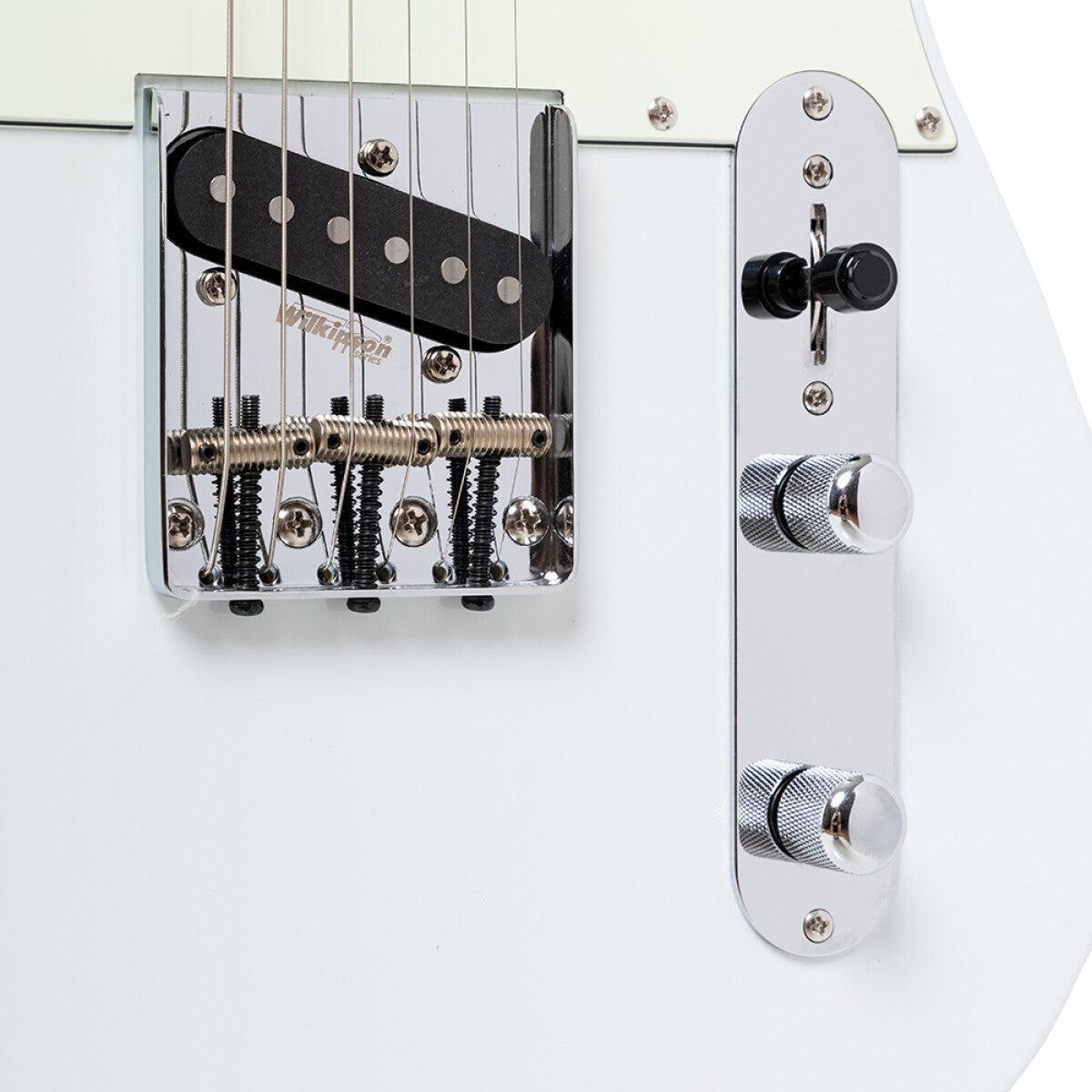 Crafter CHARLOTE TM OW – T-style elguitar med gigbag (Olympic White)