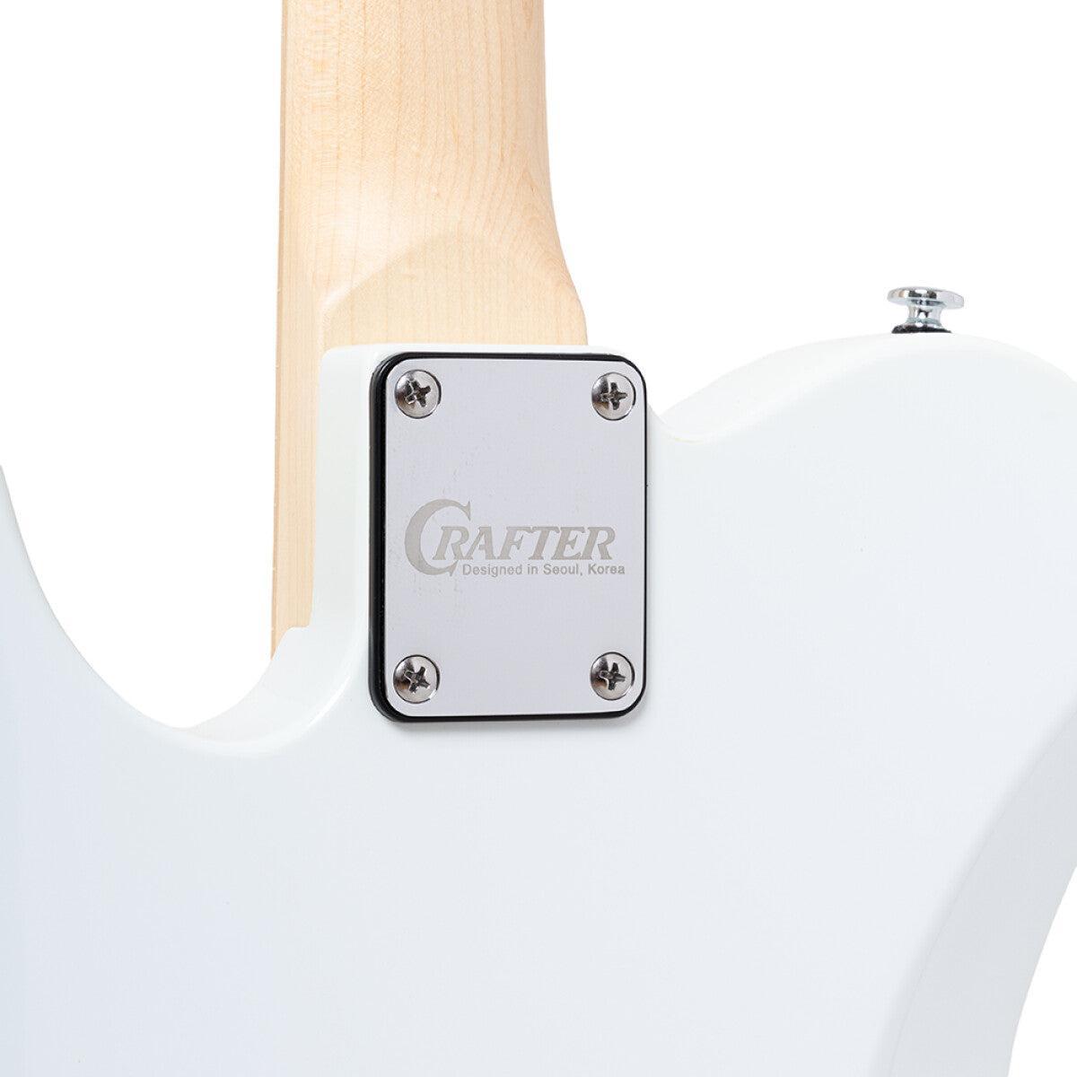 Crafter CHARLOTE TM OW – T-style elguitar med gigbag (Olympic White)