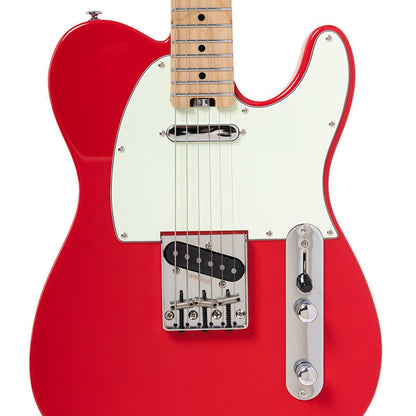 Crafter CHARLOTE TM VR – T-style elguitar med gigbag (Vintage Red)
