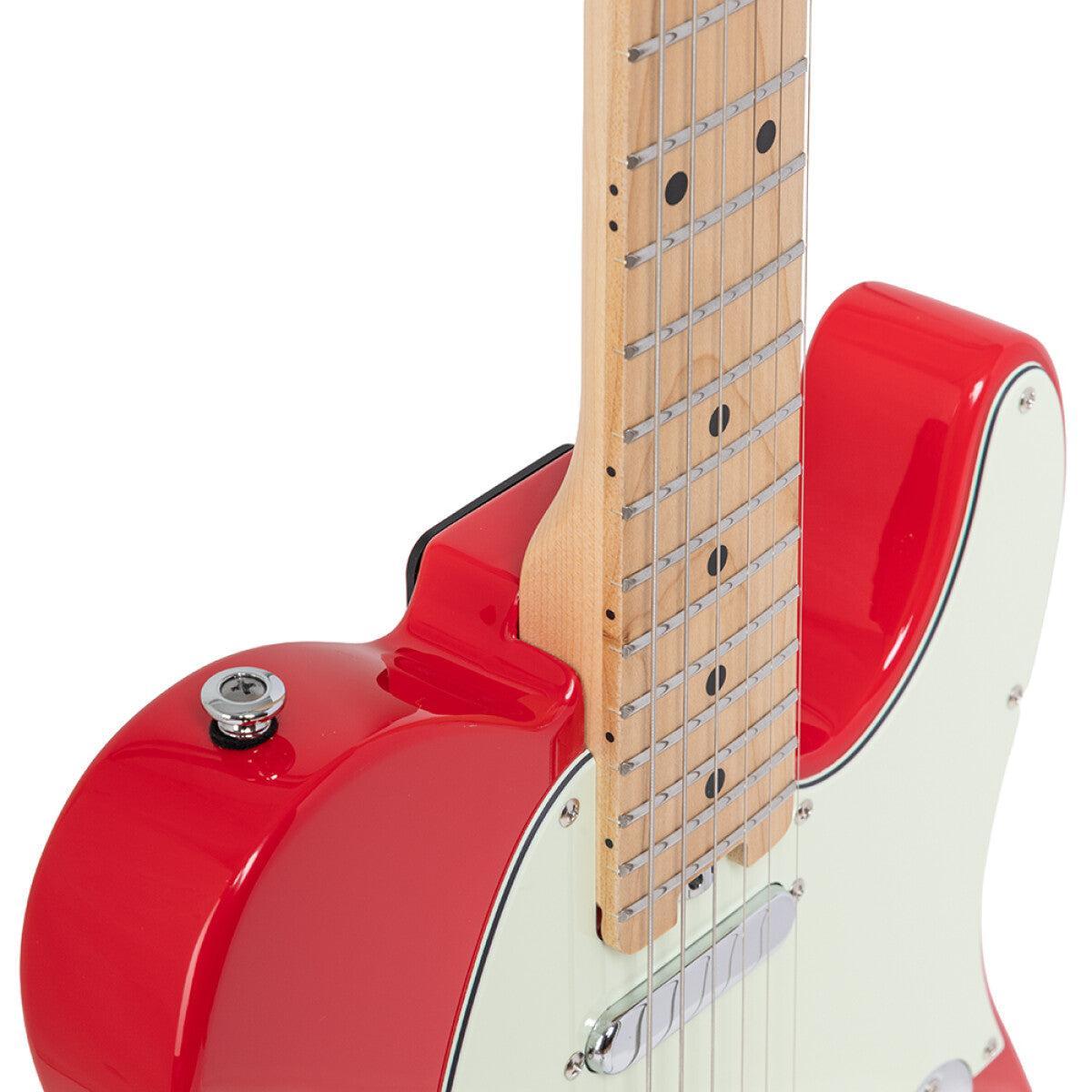 Crafter CHARLOTE TM VR – T-style elguitar med gigbag (Vintage Red)