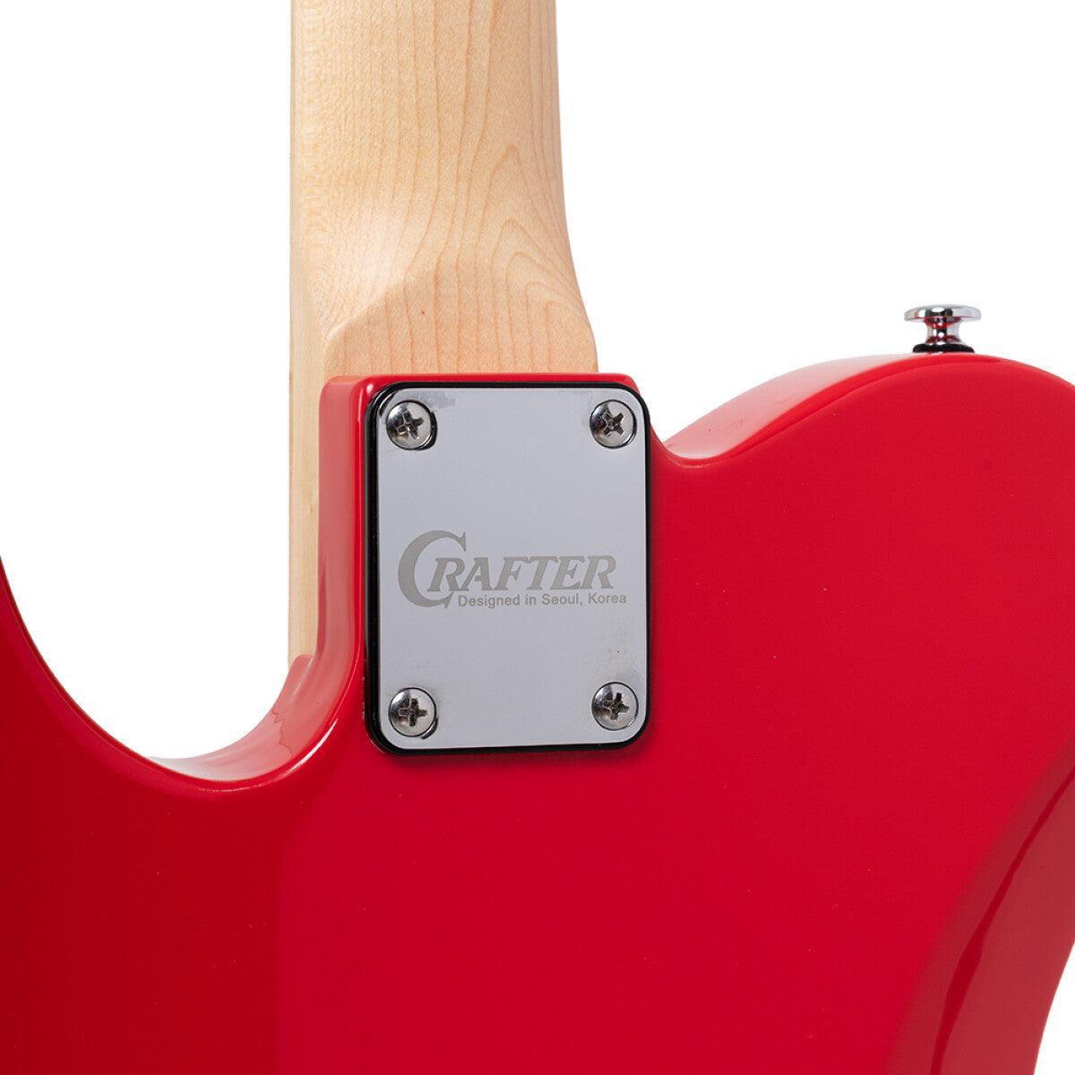 Crafter CHARLOTE TM VR – T-style elguitar med gigbag (Vintage Red)