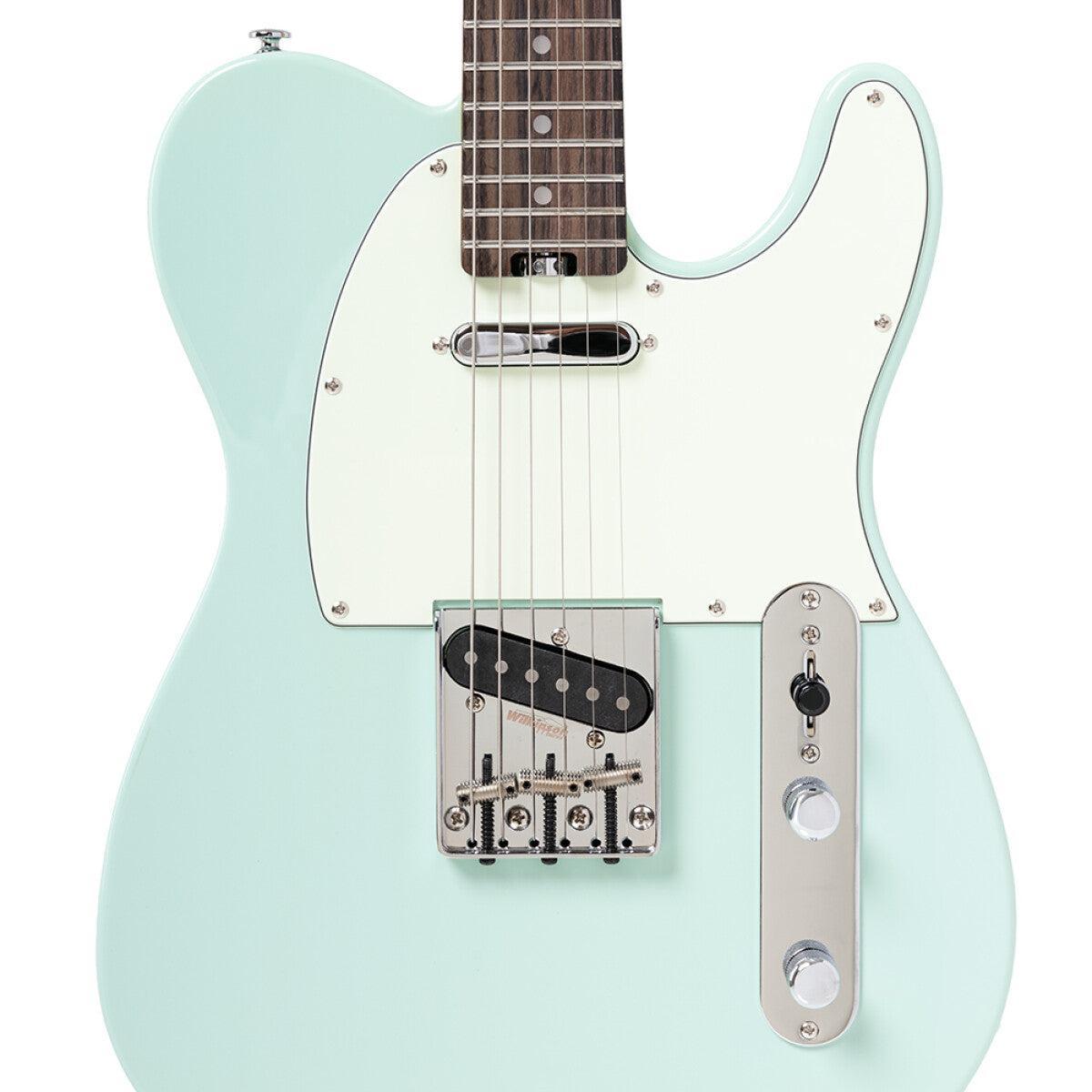 Crafter CHARLOTE TR AG – T-style elguitar med gigbag (Area Green)