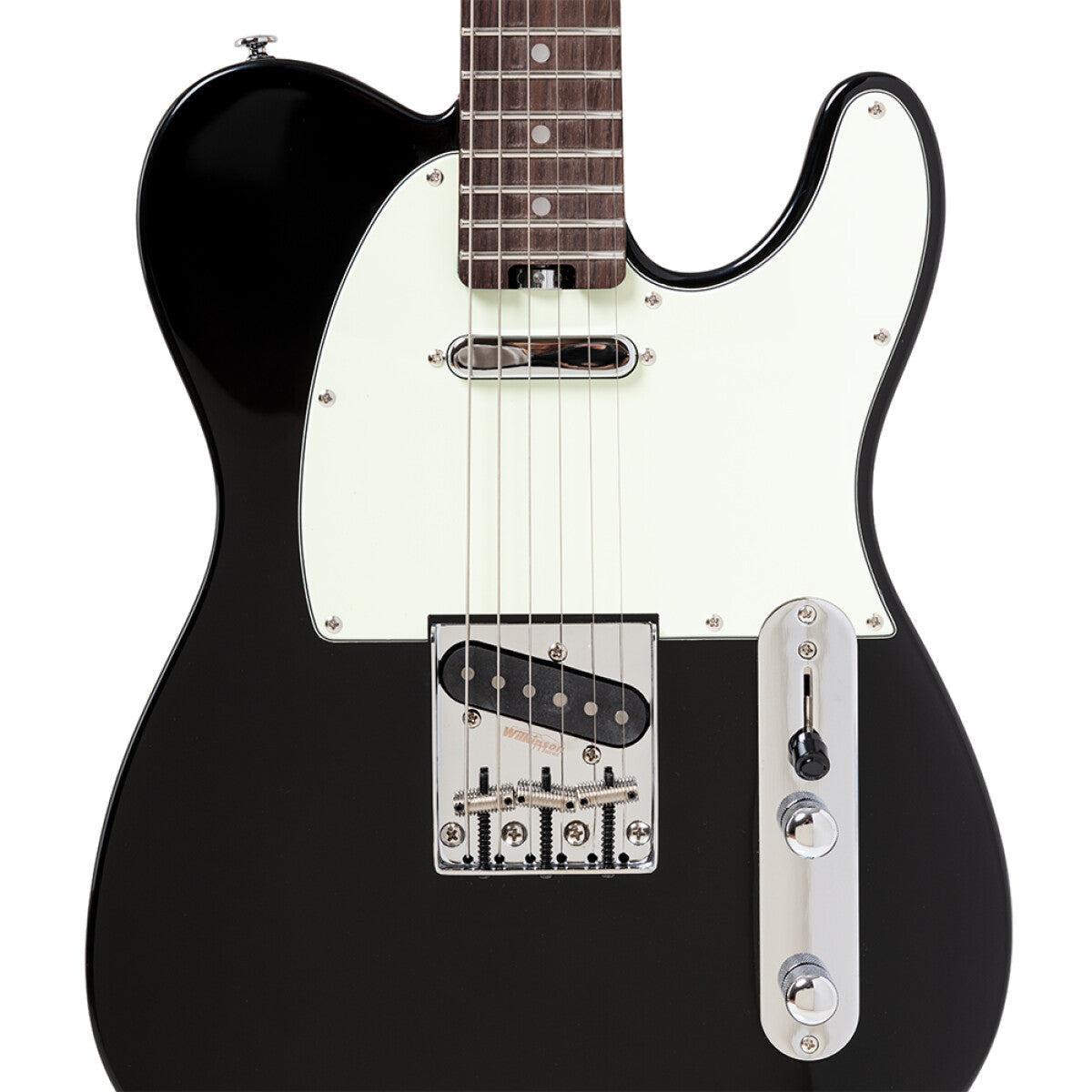 Crafter CHARLOTE TR CBK – T-style elguitar med gigbag (Cosmic Black)