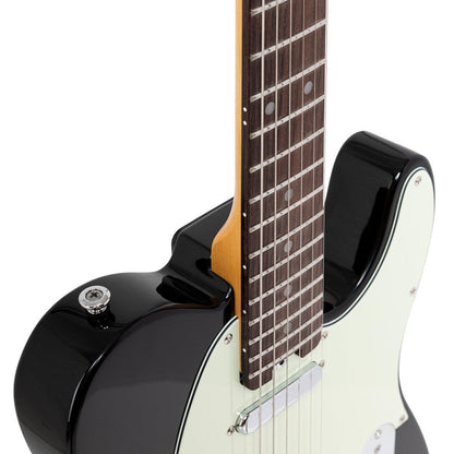 Crafter CHARLOTE TR CBK – T-style elguitar med gigbag (Cosmic Black)