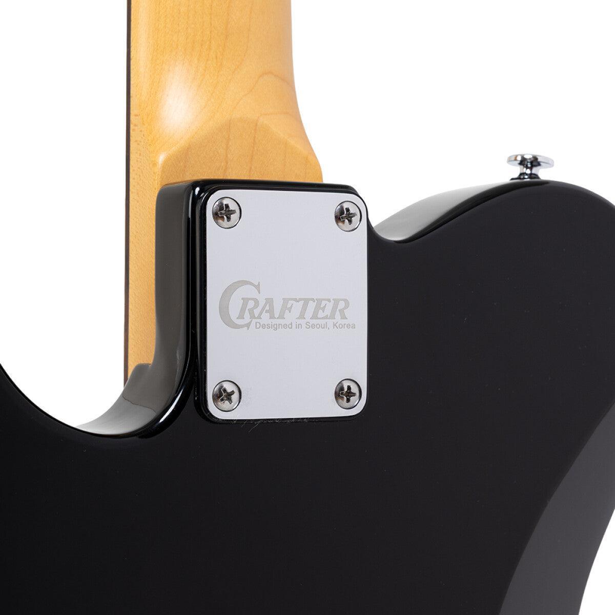 Crafter CHARLOTE TR CBK – T-style elguitar med gigbag (Cosmic Black)