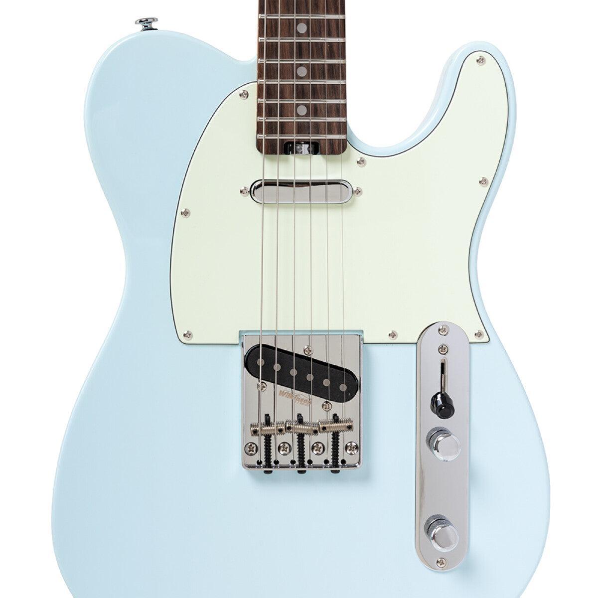 Crafter CHARLOTE TR DB – T-style elguitar med gigbag (Day Blue)