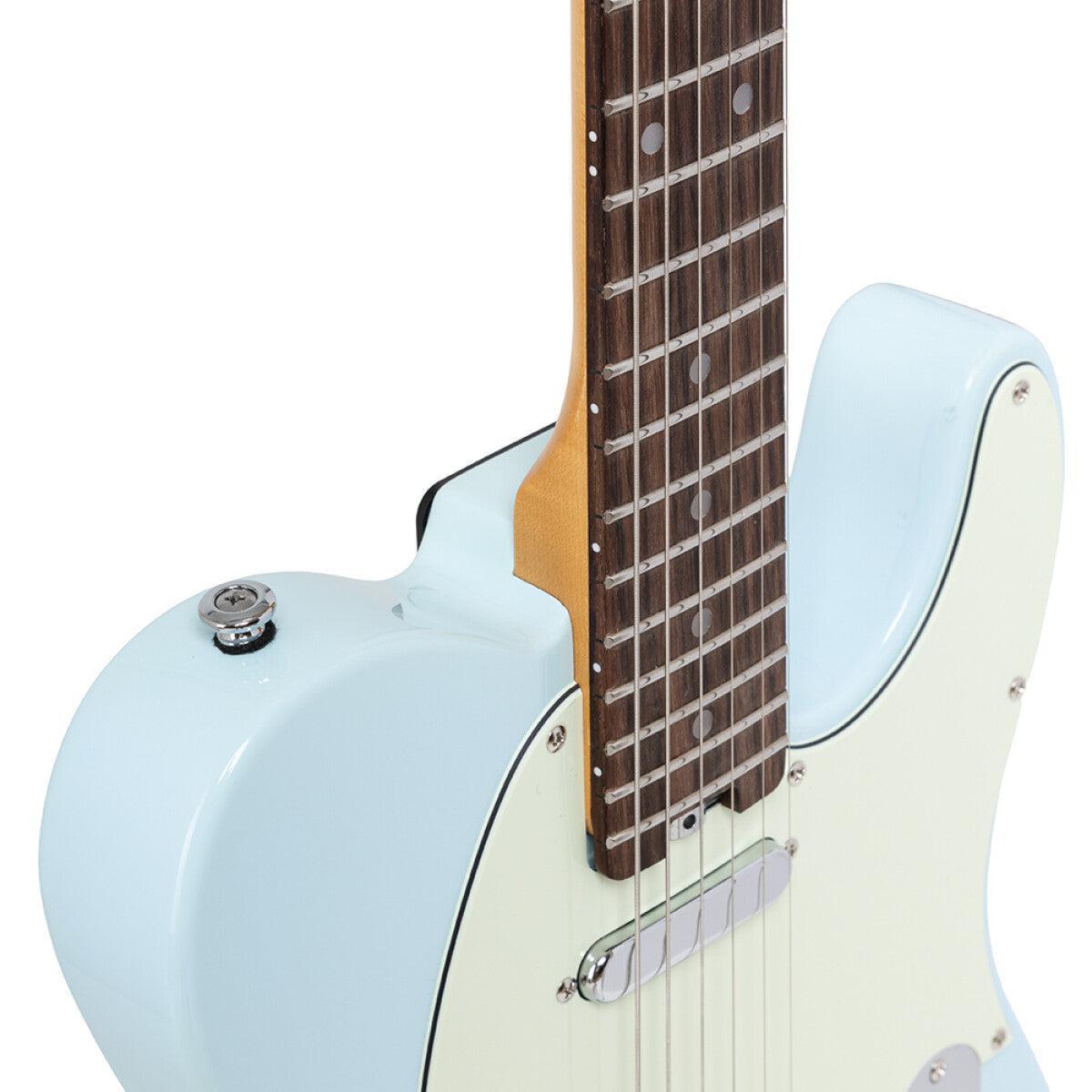Crafter CHARLOTE TR DB – T-style elguitar med gigbag (Day Blue)