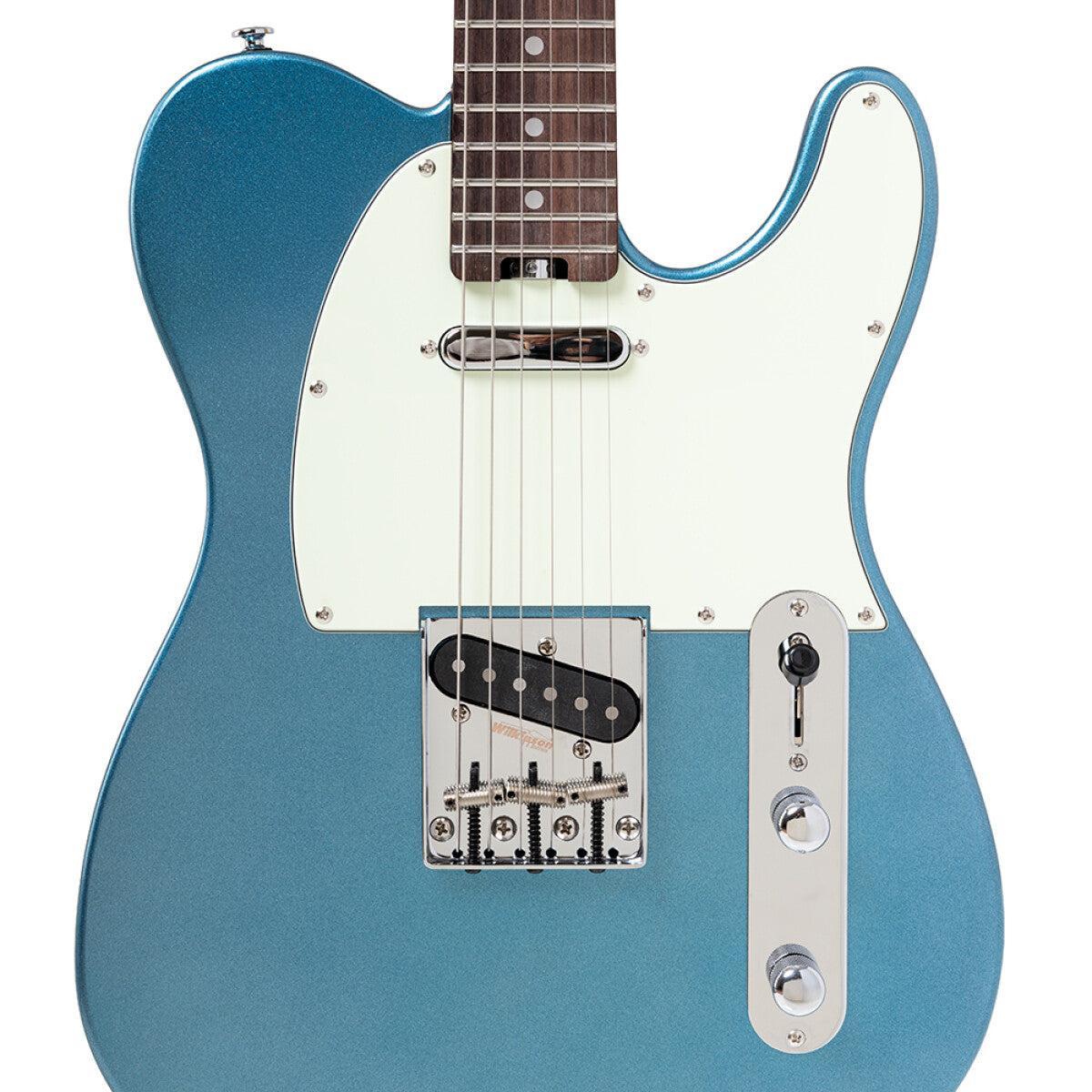 Crafter CHARLOTE TR LPB – T-style elguitar med gigbag (Lake Placid Blue)