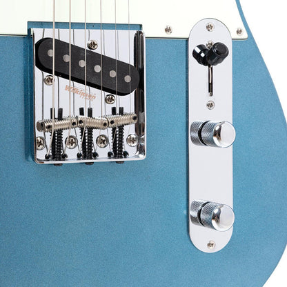 Crafter CHARLOTE TR LPB – T-style elguitar med gigbag (Lake Placid Blue)