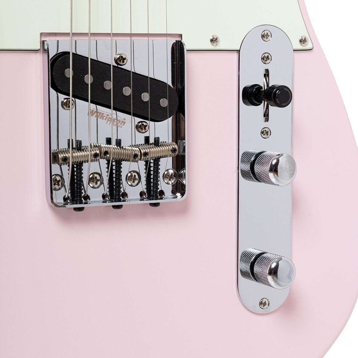 Crafter CHARLOTE TR SP – T-style elguitar med gigbag (Seoul Pink)