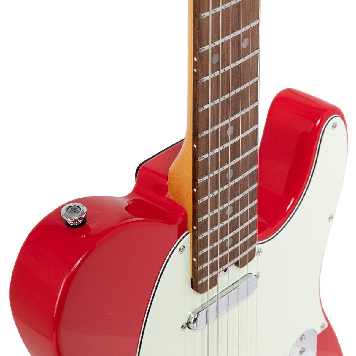 Crafter CHARLOTE TR VR – T-style elguitar med gigbag (Vintage Red)