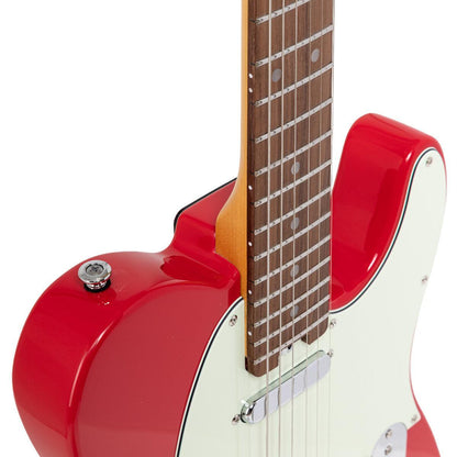 Crafter CHARLOTE TR VR – T-style elguitar med gigbag (Vintage Red)