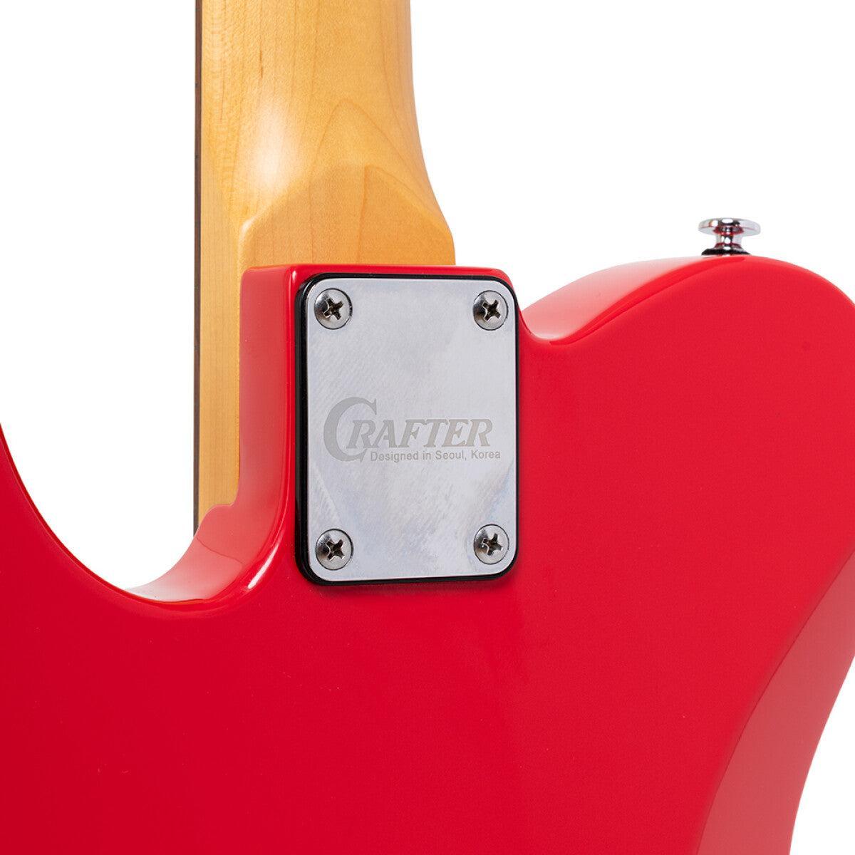 Crafter CHARLOTE TR VR – T-style elguitar med gigbag (Vintage Red)