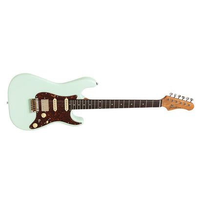 Crafter CREMA SVVSR AG Crema Series S-type Elguitar – Solid Body | Ara Green Finish + Gigbag