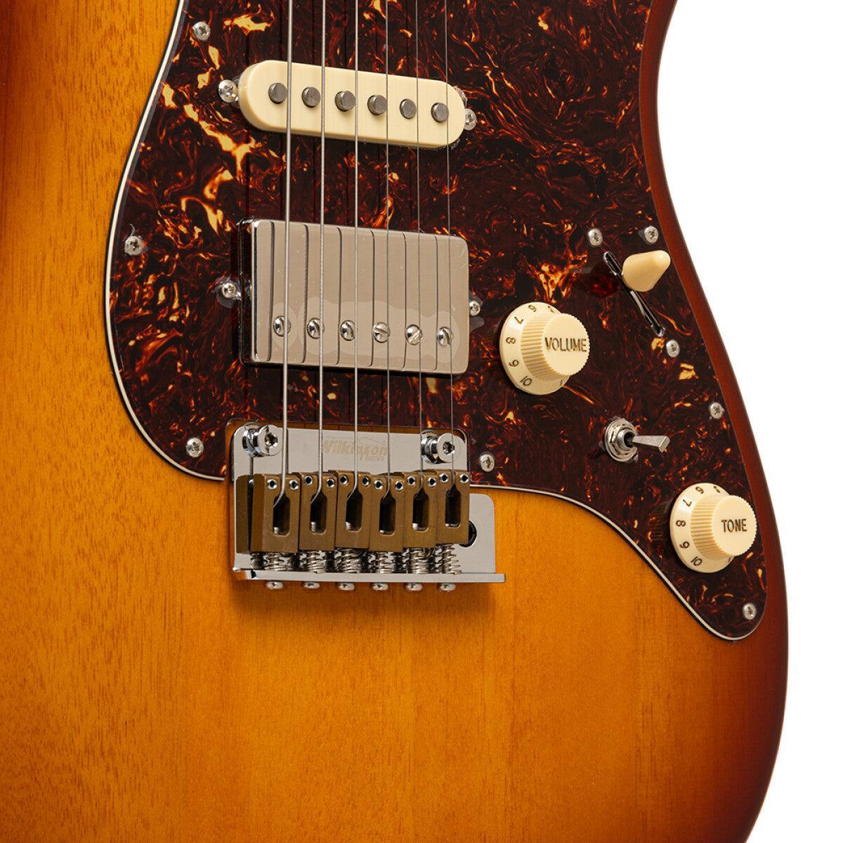Crafter CREMA SVVSR TS Crema Series – Solid Body S Electric Guitar (Tobacco Sunburst Finish)