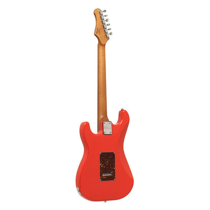 Crafter CREMA SVVSR VR – S-style elguitar HSS med gigbag (Vintage Red)