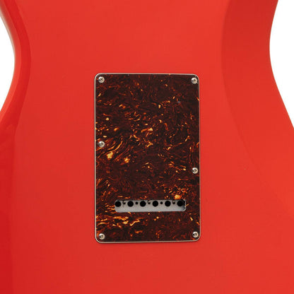 Crafter CREMA SVVSR VR – S-style elguitar HSS med gigbag (Vintage Red)
