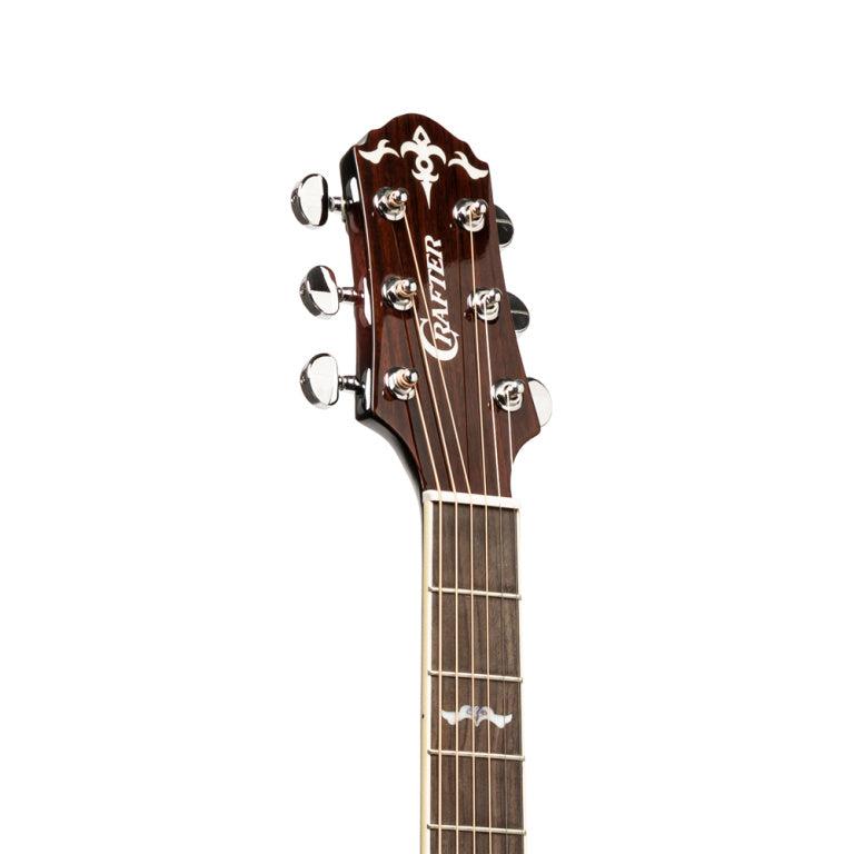Crafter E/A mini jumbo guitar,  Flamed Maple Violin