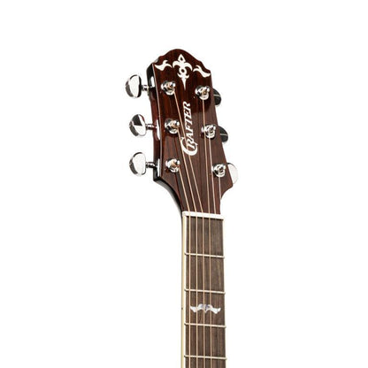 Crafter E/A mini jumbo guitar,  Flamed Maple Violin