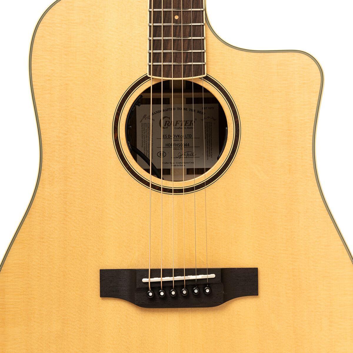 Crafter ES-OVKG DCE NAT – Dreadnought western guitar i massivt ovangkol