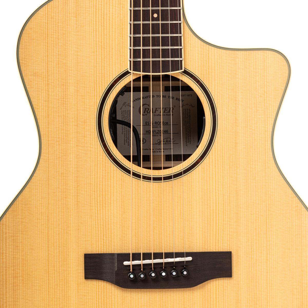 Crafter ES-ROSE GCE NAT – Grand Auditorium western guitar i massivt rosentræ