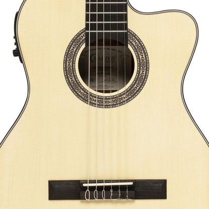 Crafter HC100-CE-N – Silver Series 100 klassisk elektrisk guitar med cutaway (Natural)