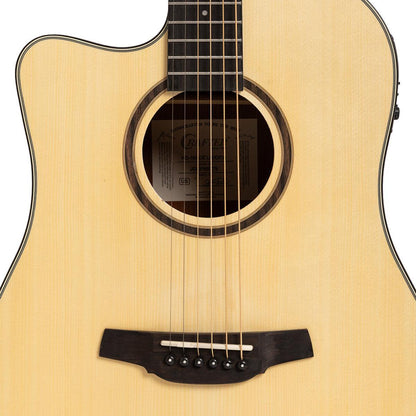 Crafter HD100-CE-N LH – Venstrehåndet dreadnought western guitar med pickup