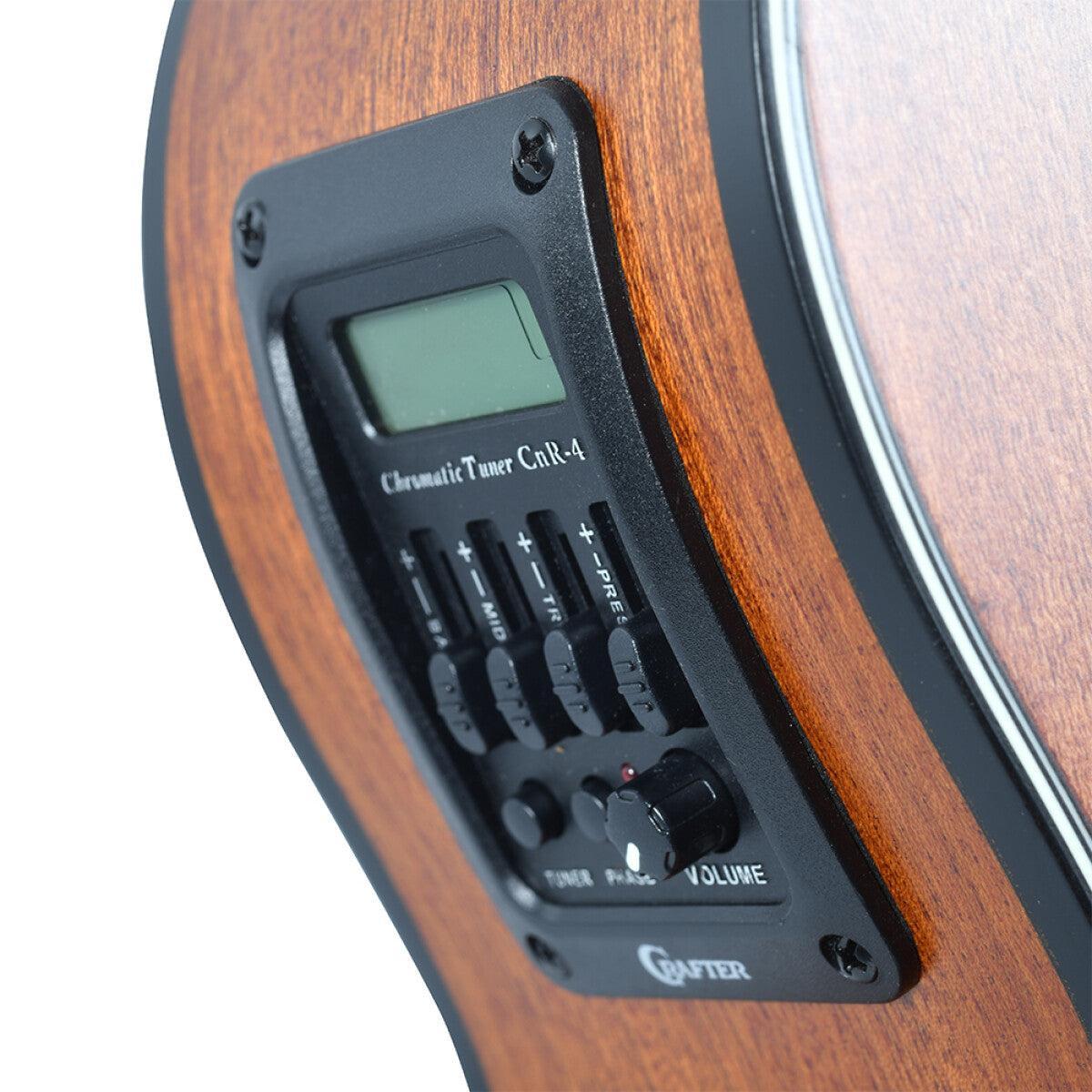 Crafter HM100E-BR – Mini western guitar med pickup (Brown)