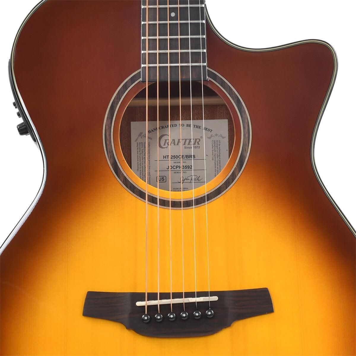 Crafter HT250-CE-BRS – Orchestra western guitar med cutaway og pickup