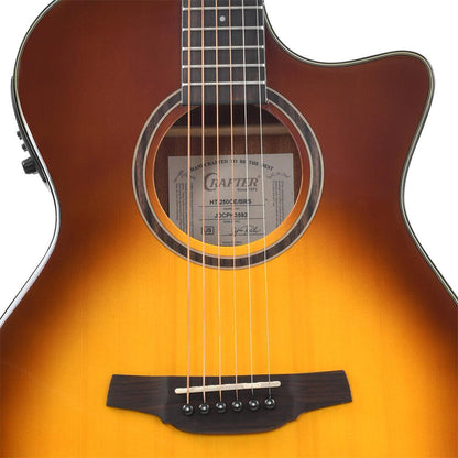 Crafter HT250-CE-BRS – Orchestra western guitar med cutaway og pickup