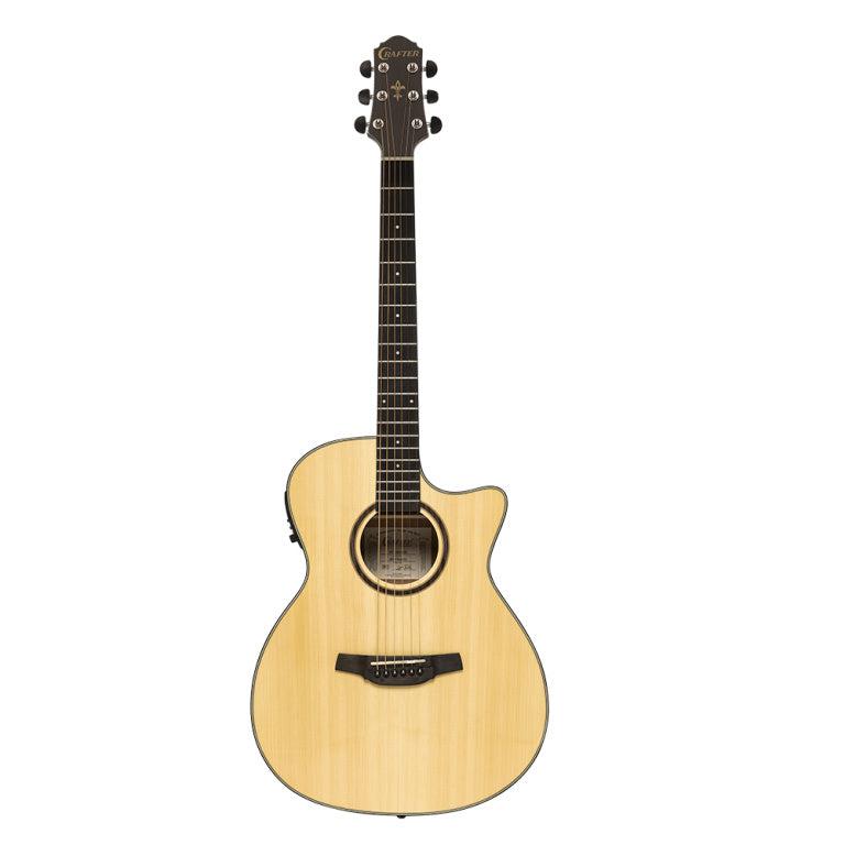 Crafter HT250-CE-N Orchestra elektrisk-akustisk guitar med lamineret gran dæk