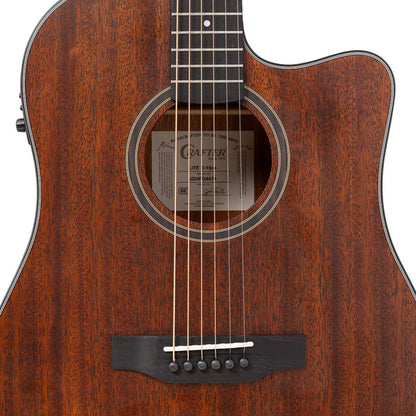 Crafter LITE D15CE – Dreadnought western guitar med massiv mahogni top