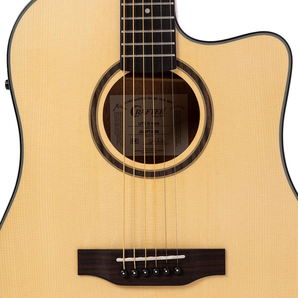 Crafter LITE D16CE – LITE Series Dreadnought akustisk-elektrisk guitar med cutaway