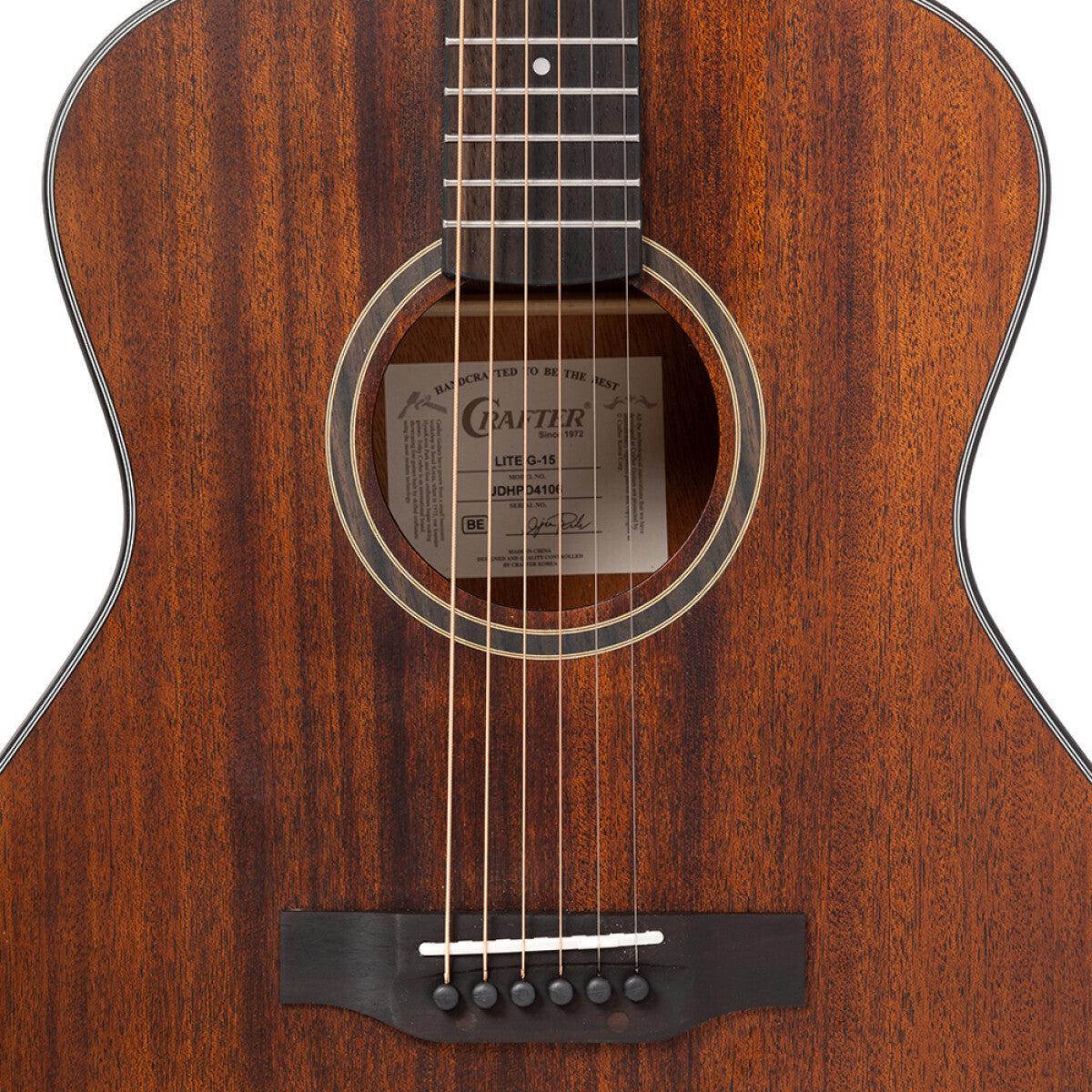 Crafter LITE G15 – Grand Auditorium western guitar med massiv mahogni top