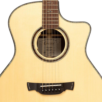Crafter LX G-4000CE – High-End Grand Auditorium western-guitar med massivt alpin-grandæk og Macassar ibenholt