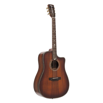 Crafter MIND ALK DL DCE – Dreadnought western-guitar med massivt flammet akacietræ og L.R. Baggs Anthem
