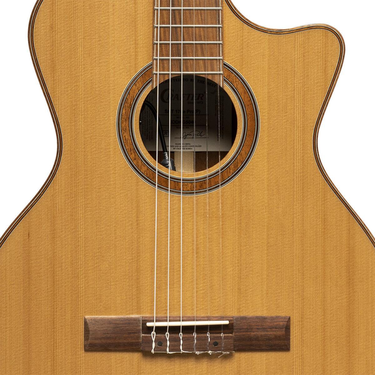Crafter SNT 17CE PRO Klassisk Elektrisk Guitar med Massivt Cedertræsdæk