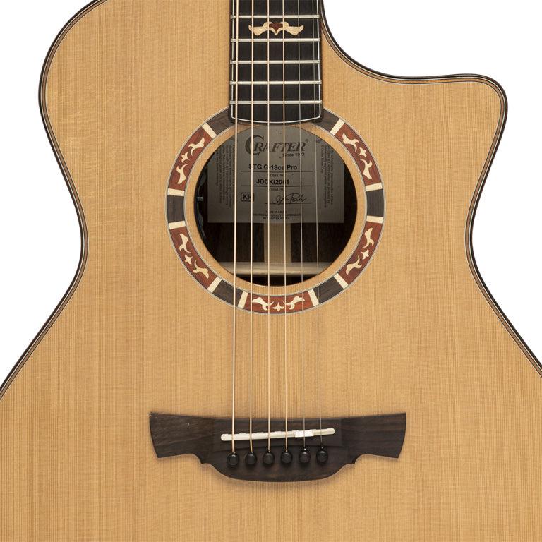 Crafter STG G18CE PRO Grand auditorium E/A guitar med massiv ceder dæk